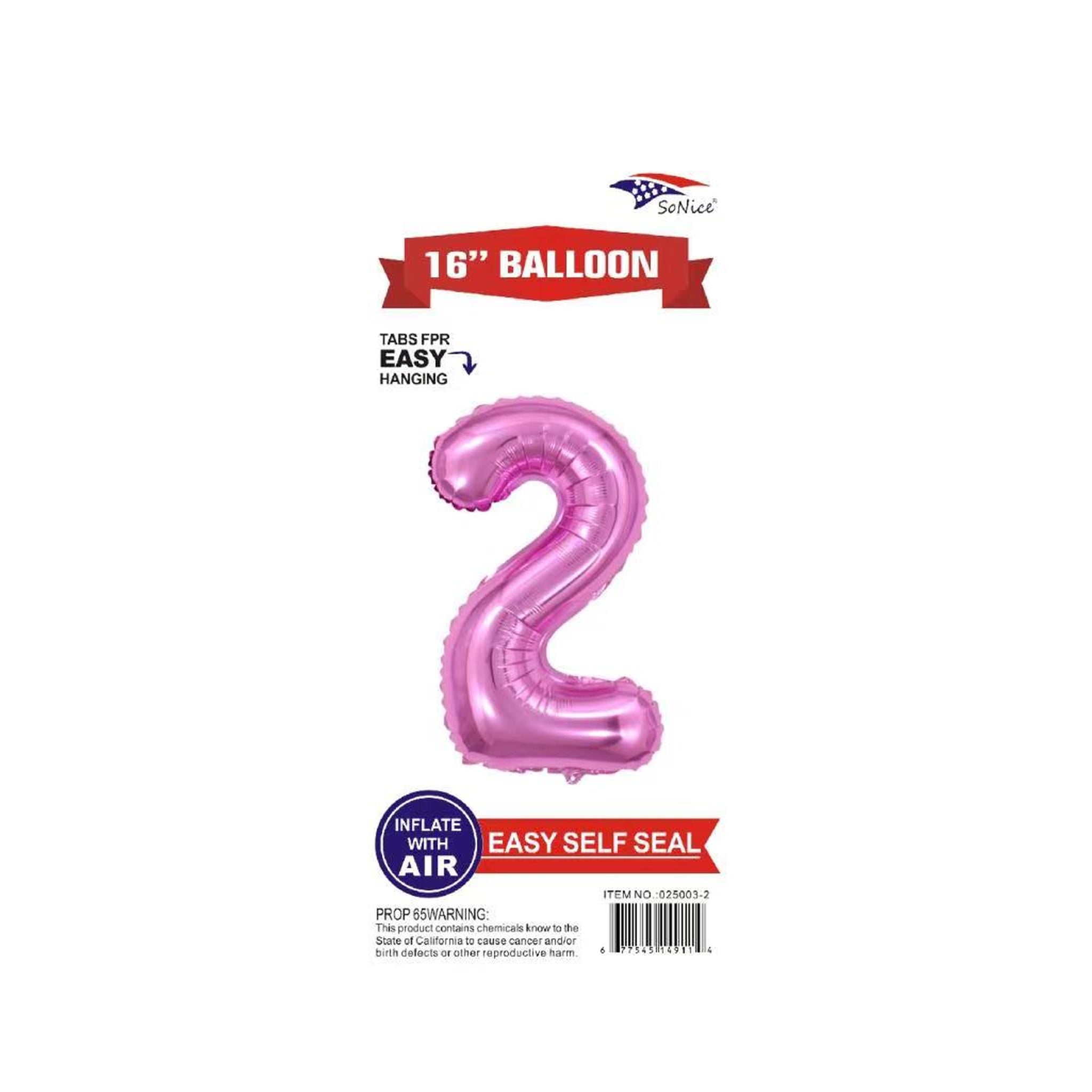 16" Foil Balloon Pink #2.